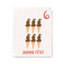 Greeting card with ice cream cone design and 'Bonne Fète!' text on a white background