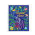 Greeting card with a colorful bird illustration and 'Bonne Fète!' text on a blue background.