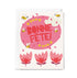 Greeting card with 'Bonne Féte!' text and floral design on a white background