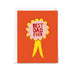 Greeting card with 'Best Dad Ever' design on an orange background
