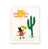 Greeting card with cowboy and cactus illustration and Mother's Day text.