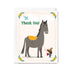 Card with a horse illustration and 'Thank You!' text on a white background