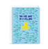 Card with a yellow octopus and text 'You are one in a million' on a blue watercolor background