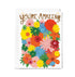 Greeting card with colorful flowers and 'YOU'RE AMAZING' text on a white background