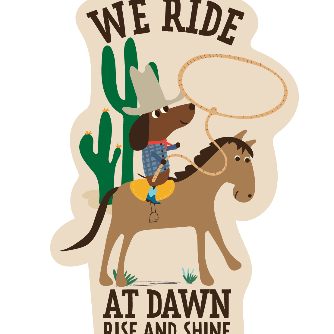 We Ride at Dawn Die-cut Sticker