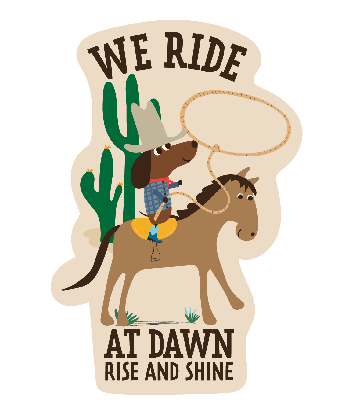We Ride at Dawn Die-cut Sticker