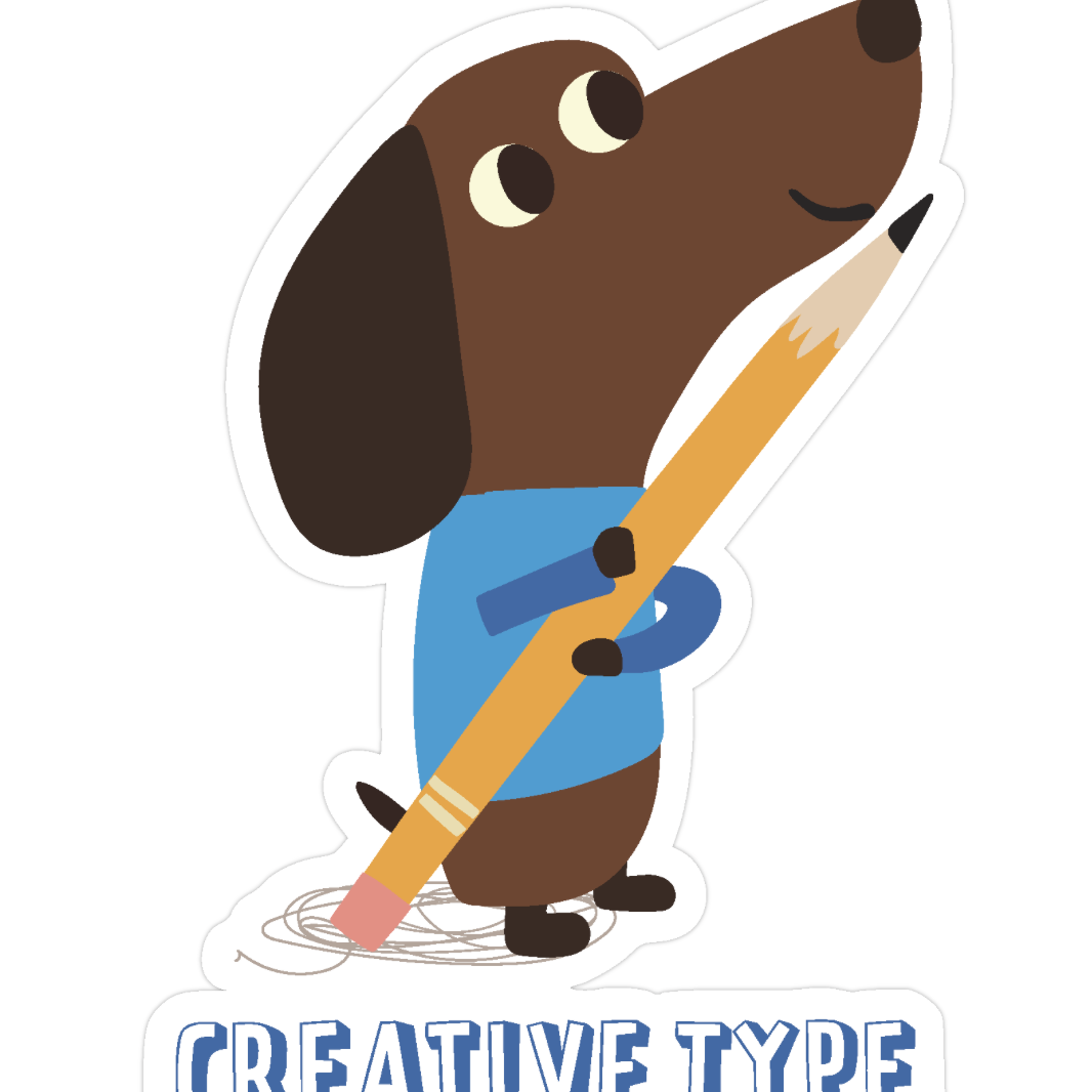 Creative Type Die-cut Sticker