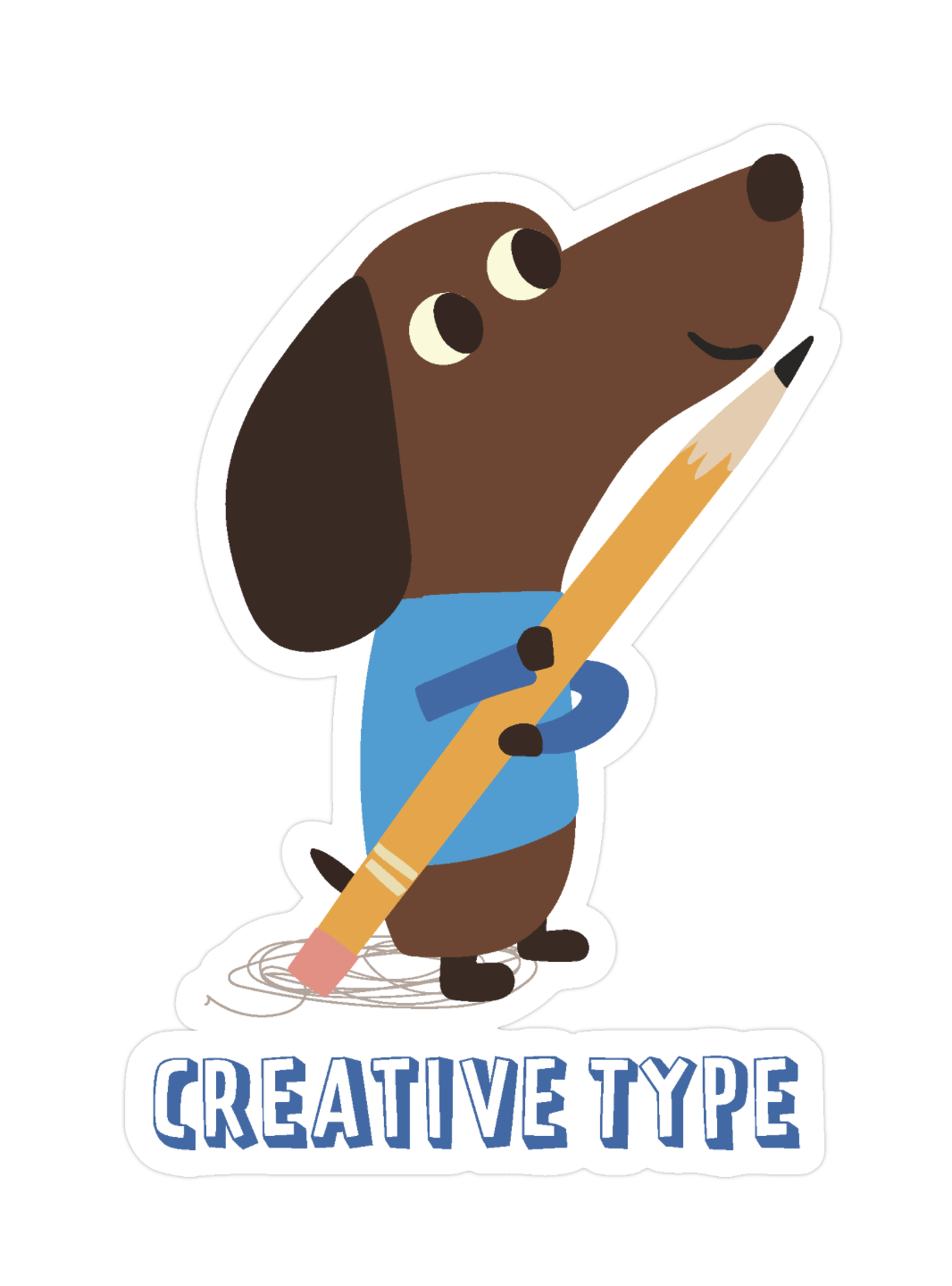 Creative Type Die-cut Sticker
