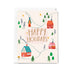 Greeting card with winter scene and 'Happy Holidays' text