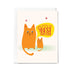 Mother's day greeting card with two orange cats and text on a white background